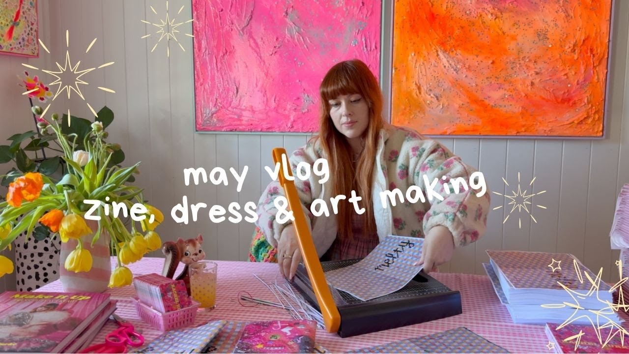 May Vlog; Zine making, art show prep and lots of melty beads...