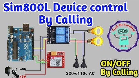 Arduino GSM Sim 800L Relay control ON/OFF By calling || GSM Sim 800L incoming call control device