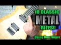 10 Classic Riffs! Only One Finger Needed!  Metallica, RAGE , Megadeth, Danzig, Pantera, Judas