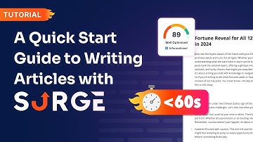 How To Generate An Article With Surge In Under 60 Seconds