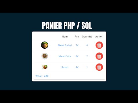 Créer un Panier en PHP / SQL