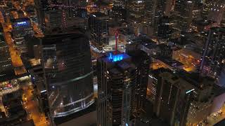 Denver Colorado 4K, Night View, 4K Video, Colorado 4K,  Drone Footage from Above