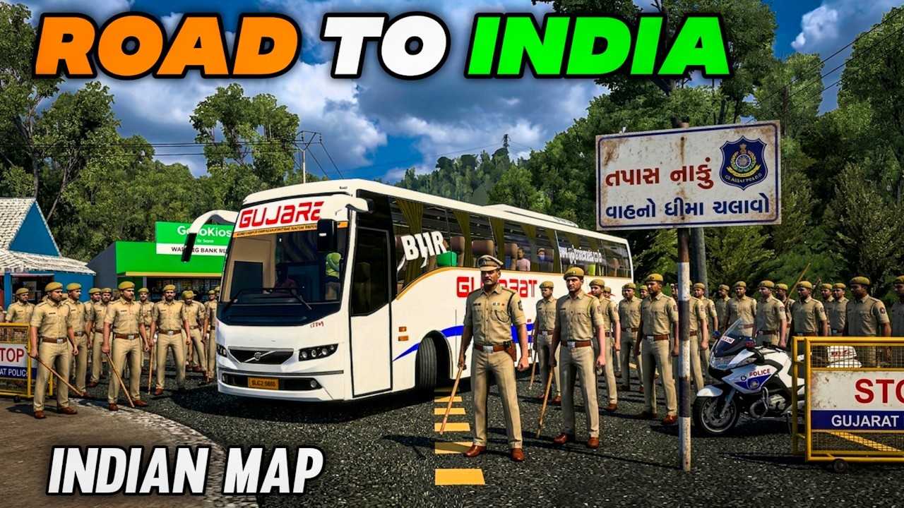 🇮🇳INDIAN MAP Mod For Euro Truck Simulator 2 | Volvo 9600 Gujrat Travels ...