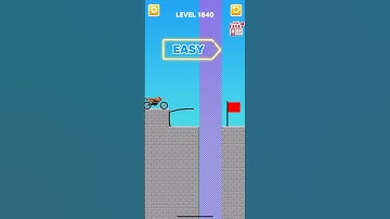 Draw bridge puzzle game level 1840 #gaming #drawing #Shorts