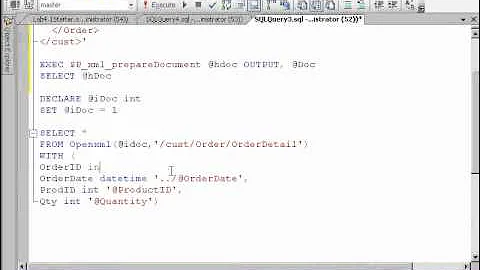 SQL 2008 OPENXML Column Patterns (ColPattern) Lab 4.1