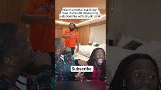 Kevin heart and Kai cenat ask Ruby rose if she still misses her relationship with druski