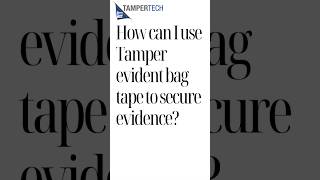 How can #tamperevident #bagtape keep #evidence safe? #podcast #shorts
