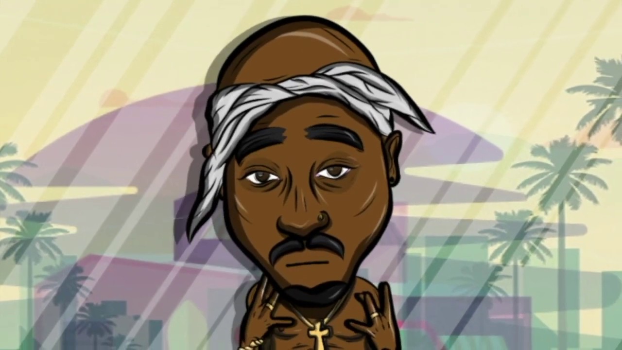 tupac cartoon