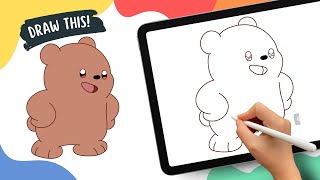 Baby Grizzly We Baby Bears Cartoon Drawing