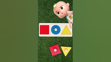 Where does each shape go 🟥🔵?! Easy Learn Shapes! #shorts #cocomelon