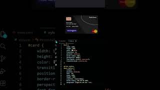 How I Coded a 3D Interactive Bank Card 💳 Dynamic HTML & CSS! | Onto  Script # shorts #viral