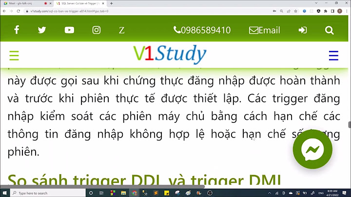 SQL-C2108G2: Buổi 13. Trigger INSERT, DELETE, UPDATE, AFTER, INSTEAD OF, sửa và xóa Trigger