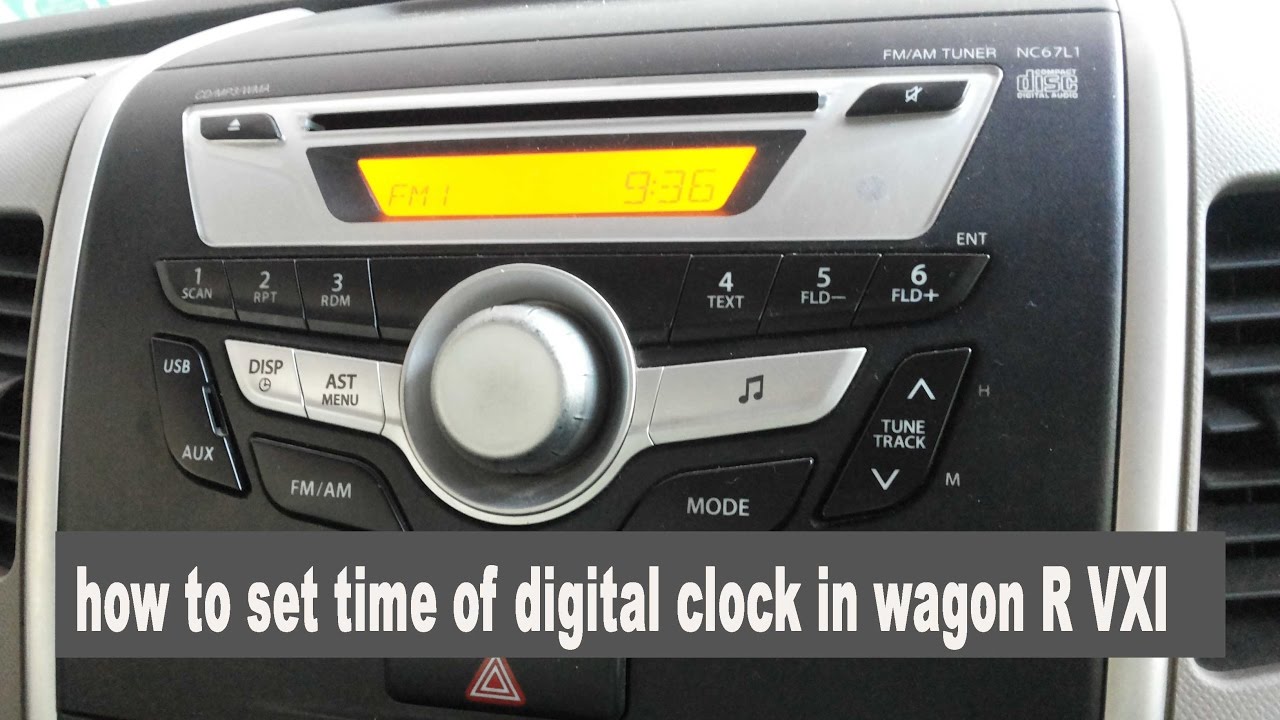 How To Set Time of Digital Clock in Wagon R VXI 2017 Malayalam YouTube