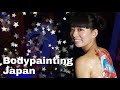 Bodypainting on Japanese model Risako's back 2021
