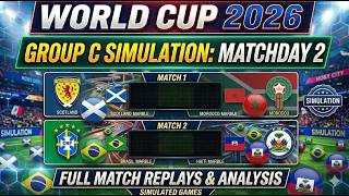 Group C | Matchday 2 | FIFA World Cup 2026 | Prediction | Simulation | Marble Soccer