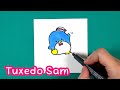 How to Draw Tuxedo Sam |  Sanrio ㅣ턱시도샘 그리기 ㅣ 산리오