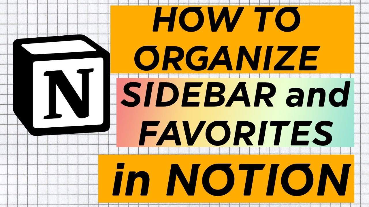 How to Organize Sidebar and Favorites - YouTube