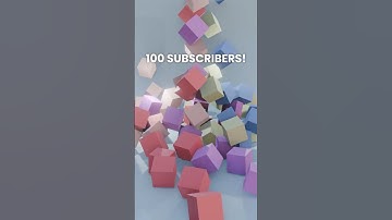 THANKS FOR 100 SUBSCRIBERS 🔥😍🎉 #3d #blender #brainrot #simulation #satisfyingvideo #asmr #funny