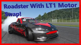 Mazda Miata MX-5 Engine Swapped w/ LT1 Corvette Motor | GT7 | Drift & Tune