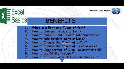 Excel-B3-How to Change Font Style,Font Size,Font color. How to copy&paste format of cells?