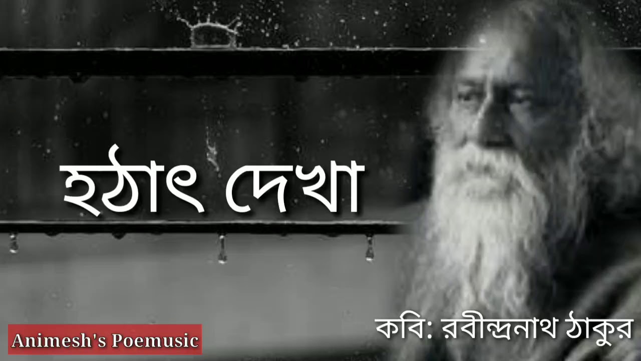 Hothat Dekha Rabindranath Tagore  Bengali Poem Recitation by Animesh Sen