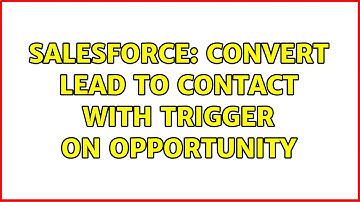 Salesforce: Convert Lead to Contact with trigger on Opportunity