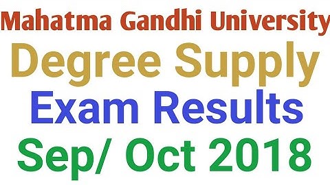 MGU Degree Supply Results 2018-2019 | MGU Nalgonda Degree Supplementary Results 2018