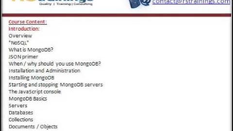 Mongodb Online Training in Hyderabad