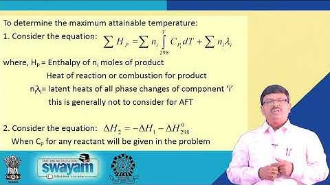 Lecture 08 : Adiabatic Flame Temperature