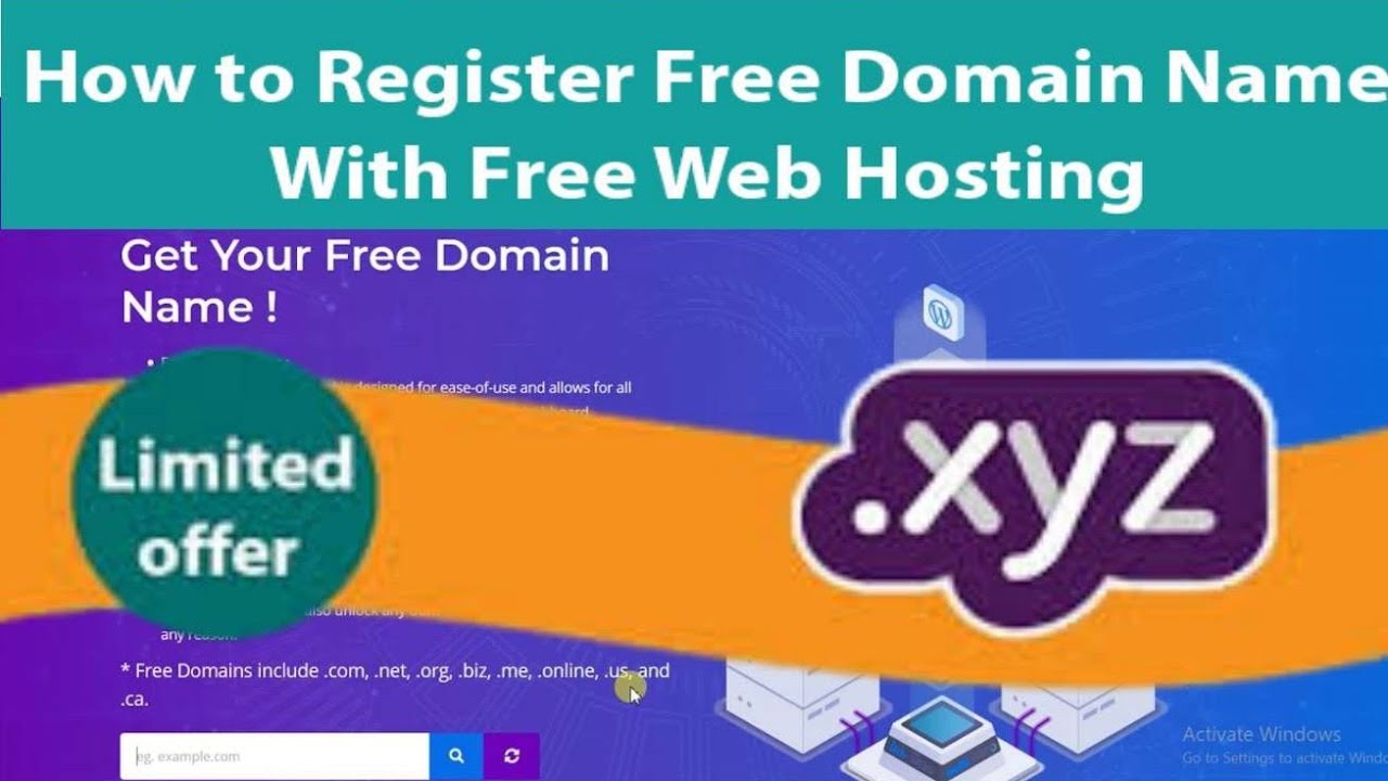 free-xyz-domain-free-hosting-free-website-create-2020-youtube