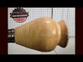 woodturning-How to make a modern Vase in the Wood lathe. diy, vase hecha a mano.