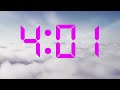 7 minutes countdown timer digital clock sky cloud