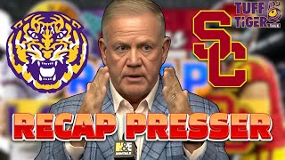 Brian Kelly Breaks Down #LSU's Heartbreaking Loss to #USC & More!