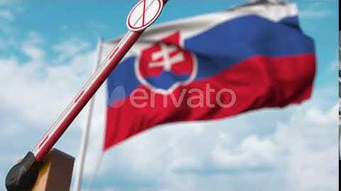 Opening Barrier with Stop Immigration Sign at the Slovak Flag | Motion Graphics - Envato elements