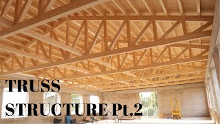 Production of wooden truss structure Pt.2  OnSite Assembly