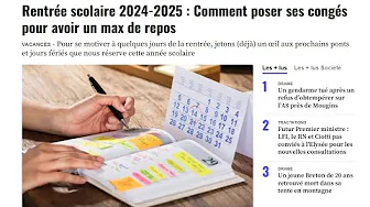 Rentrée scolaire 2024-2025 : Comment poser ses congés pour avoir un max de repos thumbnail