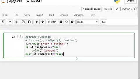 A program to demo string functions: isalpha(), isdigit() and isalnum() in python