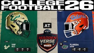 COLLEGE FOOTBALL 26 USF vs FLORIDA Full Game Simulation #gameplay #cfb26dynasty #ncaa26 #ncaaf