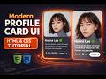 Create Stunning Profile Card UI ✨ HTML &amp; CSS Only