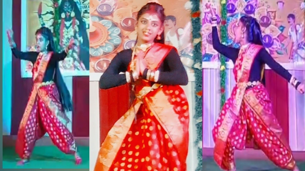 Om Jayatang Devi Chamunde / Durga puja special dance cover / Aradhya ...