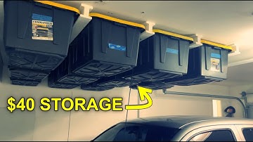Easy $40 Garage Tote Storage Hack!  Fast, Cheap, Quick Project Source Commander and HDX bin storage