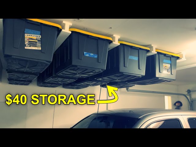 Easy $40 Garage Tote Storage Hack! Fast, Cheap, Quick Project Source  Commander and HDX bin storage 