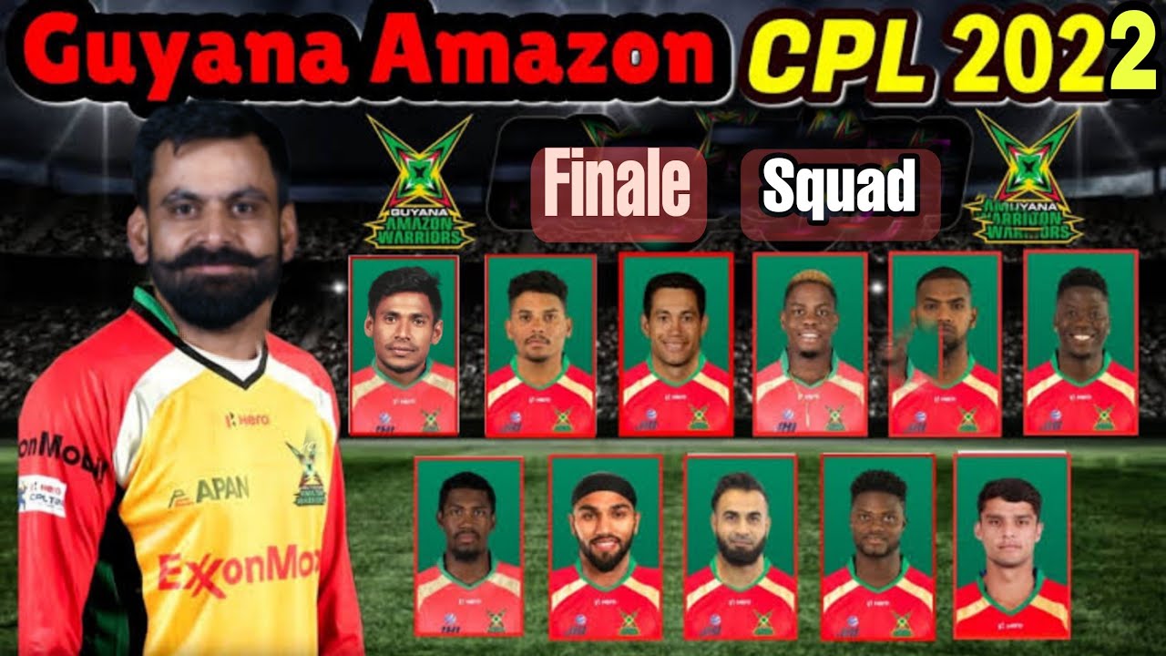 CPL 2022, Guyana  Warriors Team Full And Finale Squad, GAW Squad  2022 #cpl