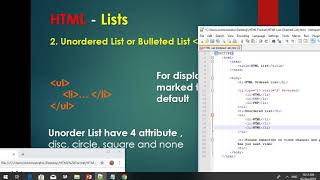 HTML Tutorial for Beginners   14   HTML Unordered List