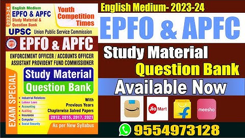 UPSC EPFO & APFC Study Material & Question Bank English Medium