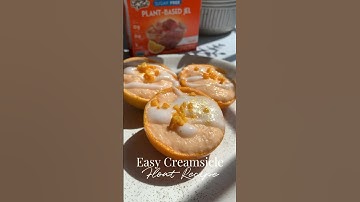 Easy Creamsicle Float Recipe🍊 #healthydesserts