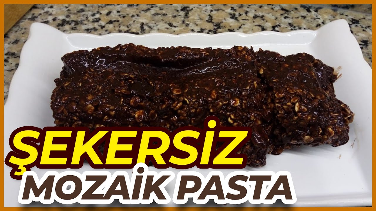 Şekersiz Mozaik Pasta Olur Mu Demeyin! Bisküvisiz Şekersiz Mozaik Pasta