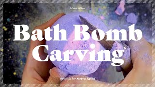 Super Satisfying Bath Bomb Carving Sounds for Relaxing | ASMR