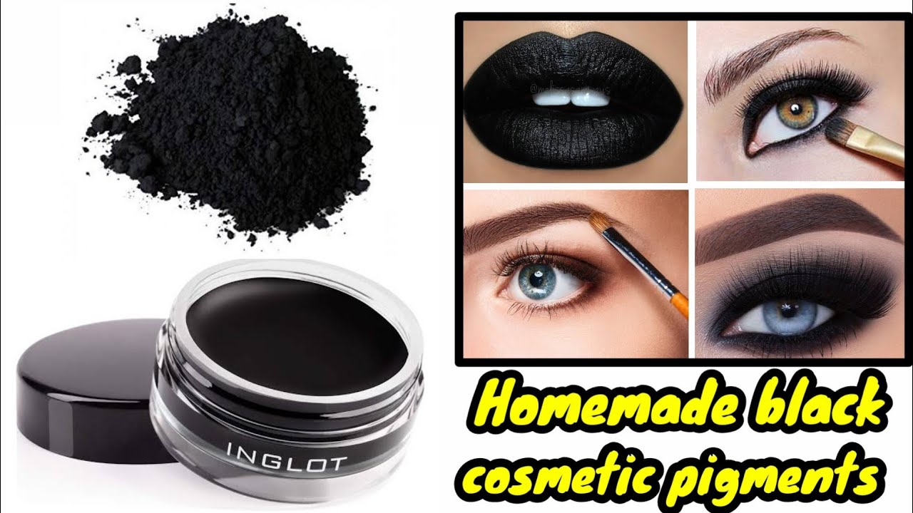 How to make black cosmetic pigments at home|| homemade black colour ||diy black pigments|| [ 4 in 1]