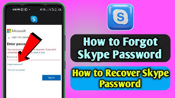 How to forgot skype password | How to recover skype password
